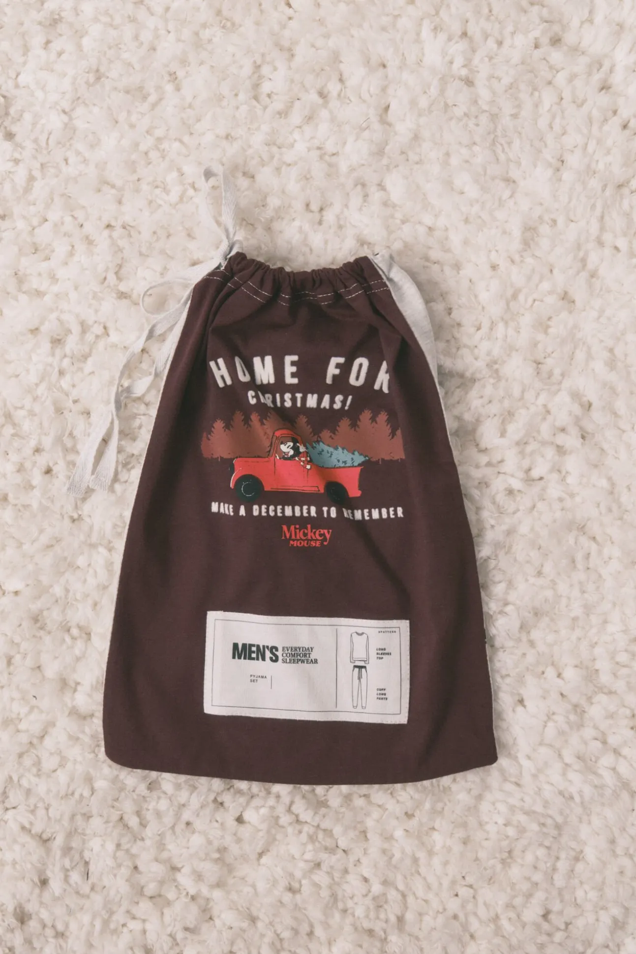 Pijama largo hombre 100% algodón Mickey Mouse