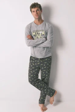 Pijama largo hombre 100% algodón "Hulk"