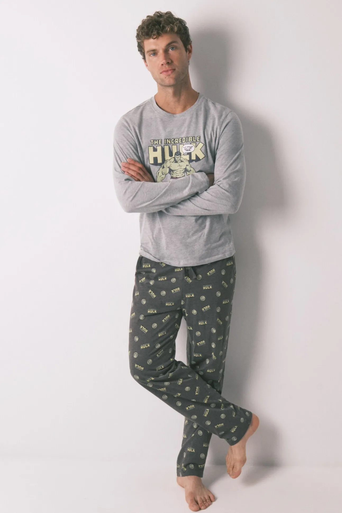 Pijama largo hombre 100% algodón "Hulk"