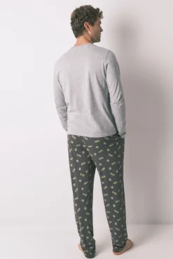 Pijama largo hombre 100% algodón
