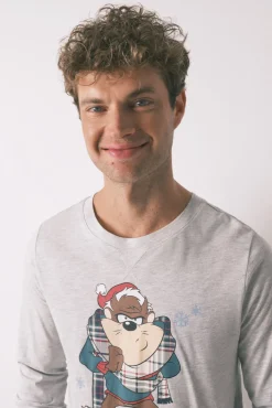 Pijama largo hombre 100% algodón "Taz"