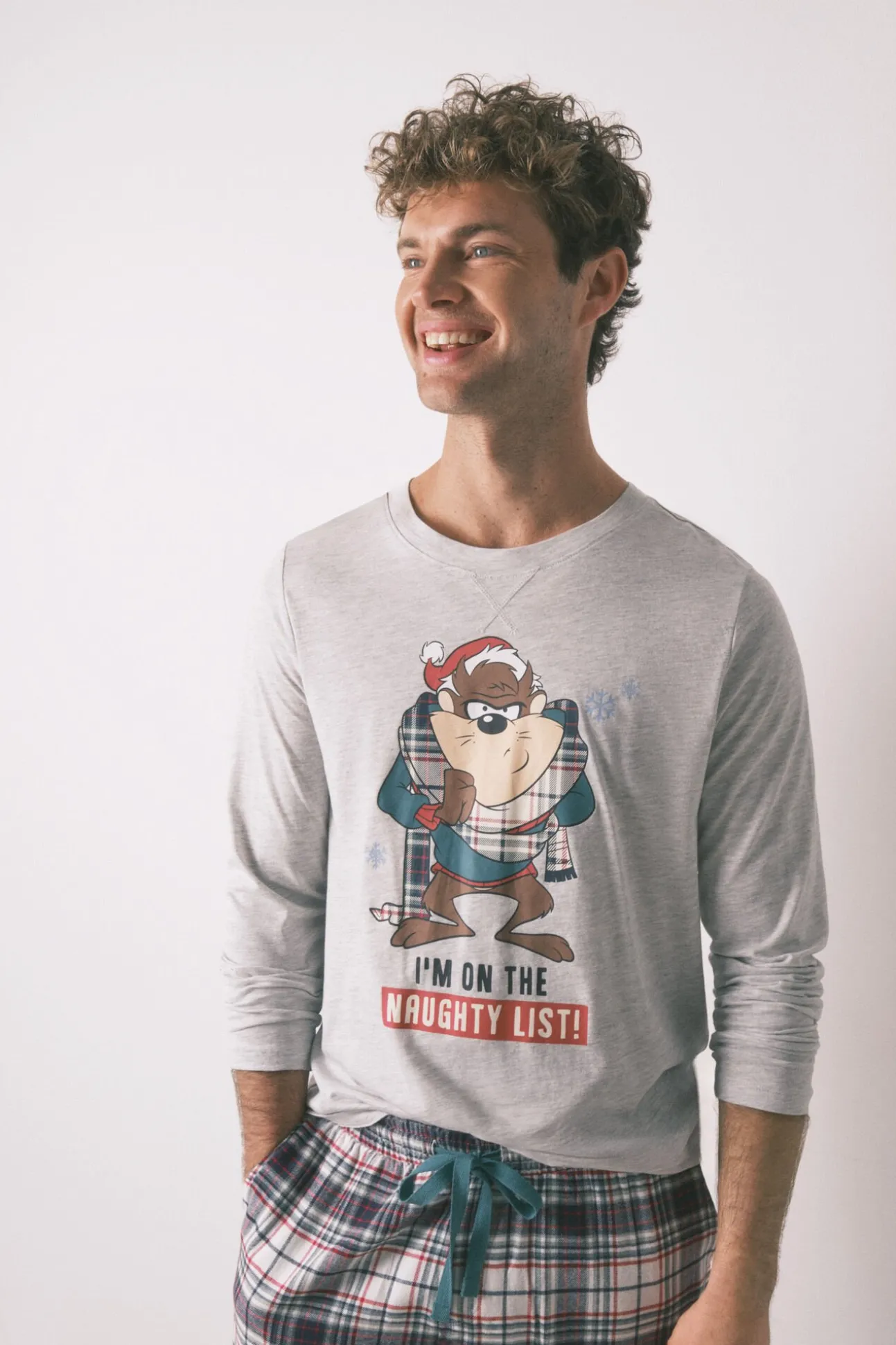 Pijama largo hombre 100% algodón "Taz"