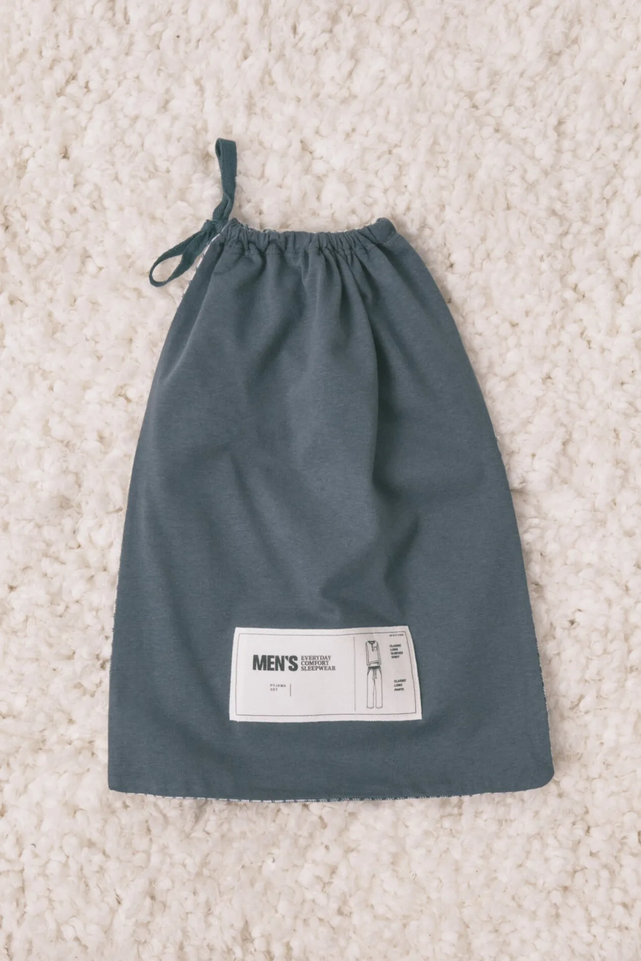 Pijama largo hombre 100% algodón verde cuadros