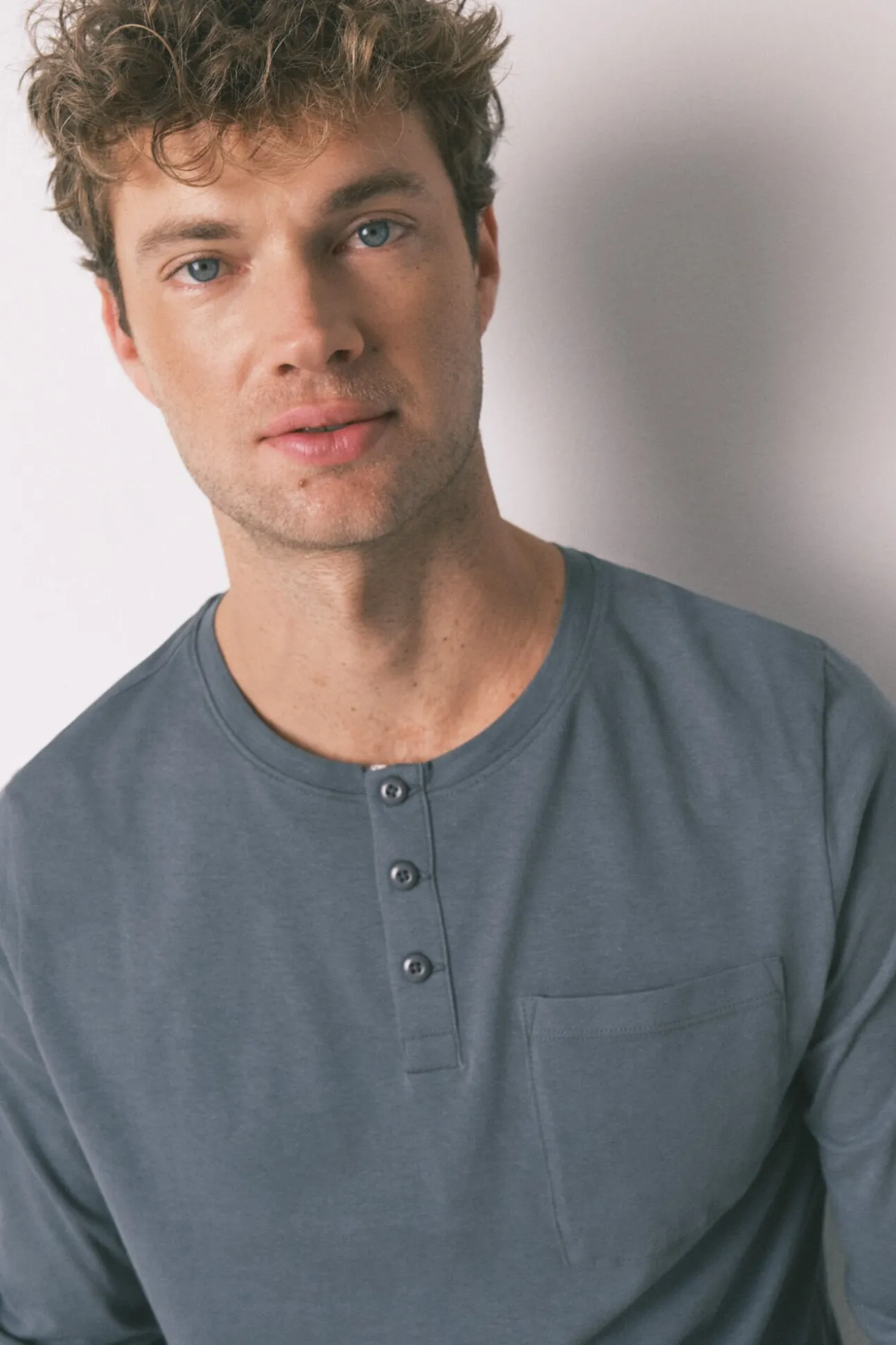 Pijama largo hombre 100% algodón verde cuadros