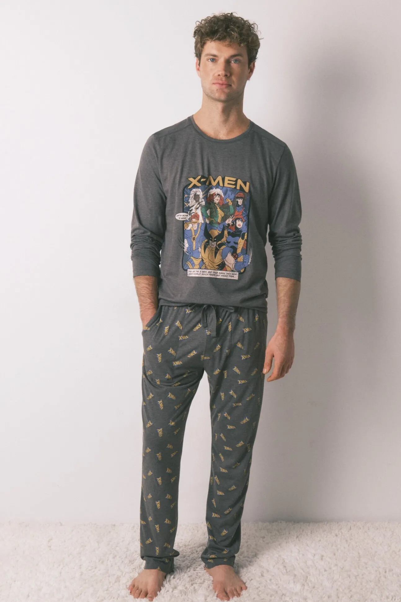 Pijama largo hombre 100% algodón X Men