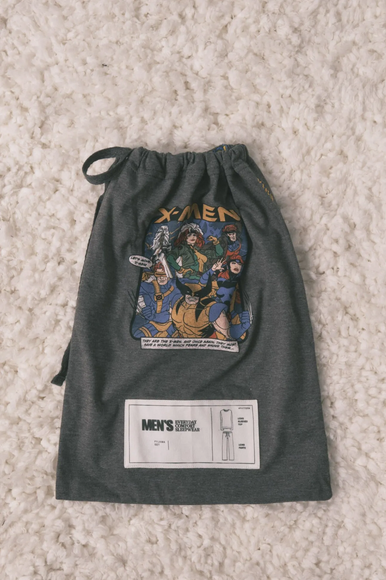 Pijama largo hombre 100% algodón X Men