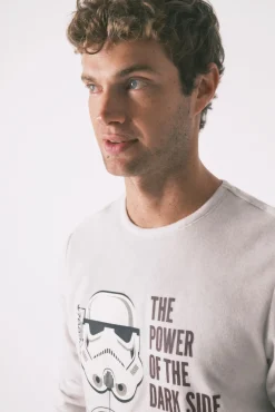 Pijama largo hombre polar gris Star Wars