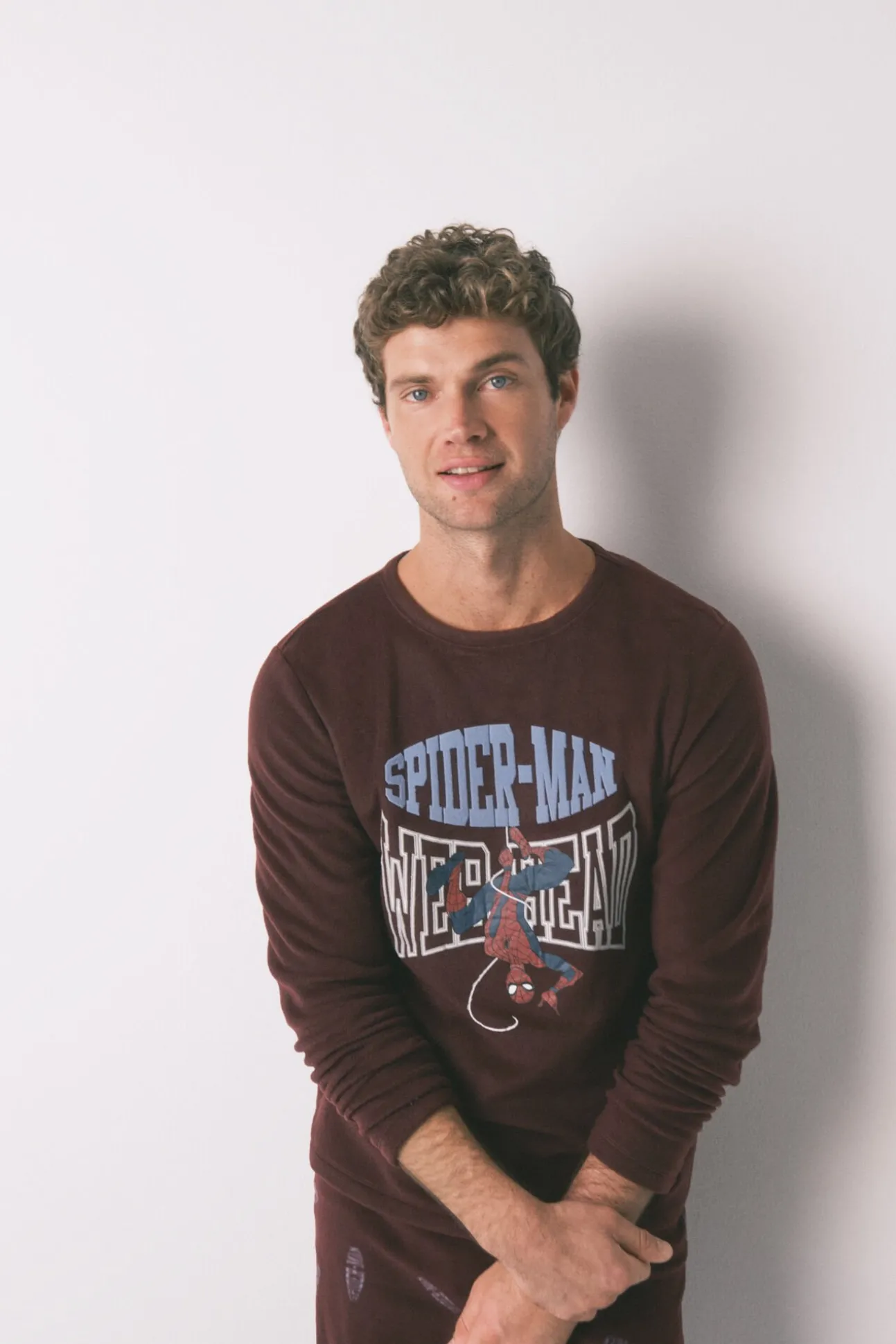 Pijama largo hombre polar rojo Spiderman