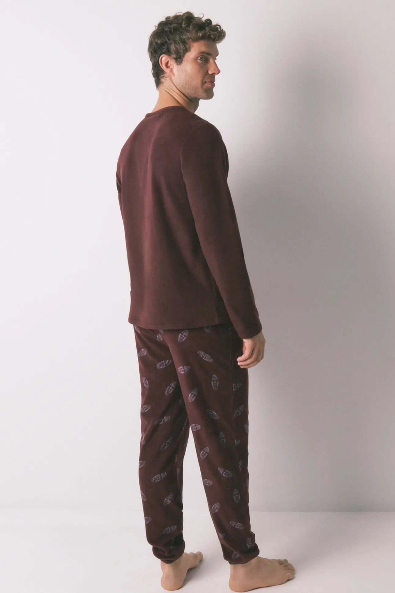 Pijama largo hombre polar rojo Spiderman