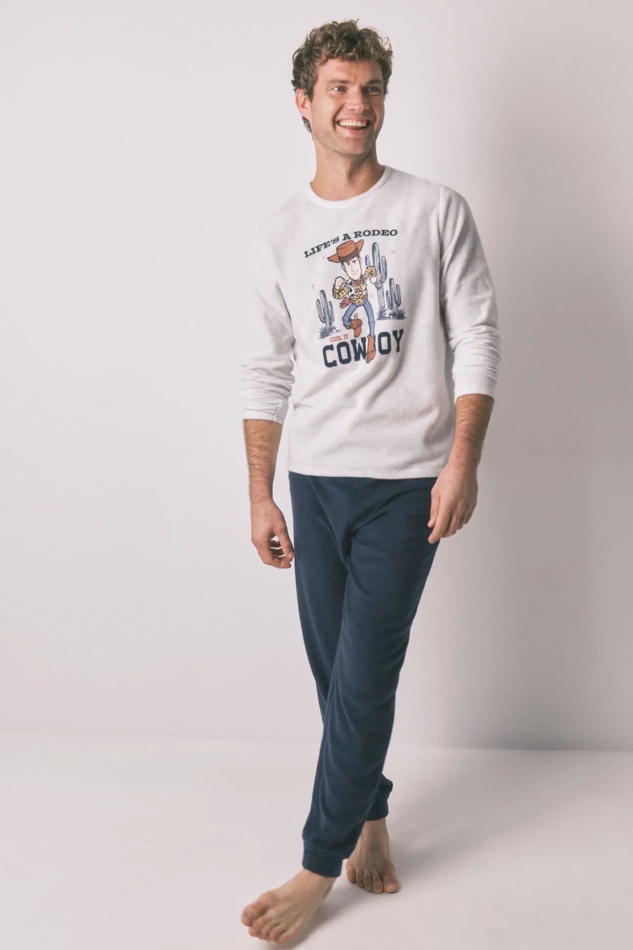 Pijama largo hombre polar "Woody cowboy"