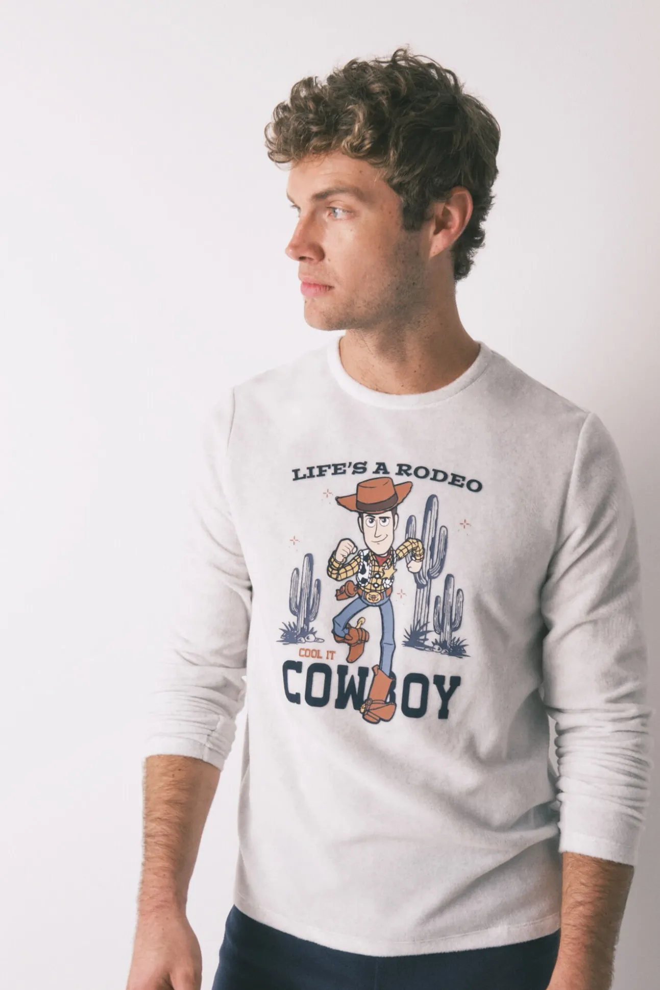 Pijama largo hombre polar "Woody cowboy"