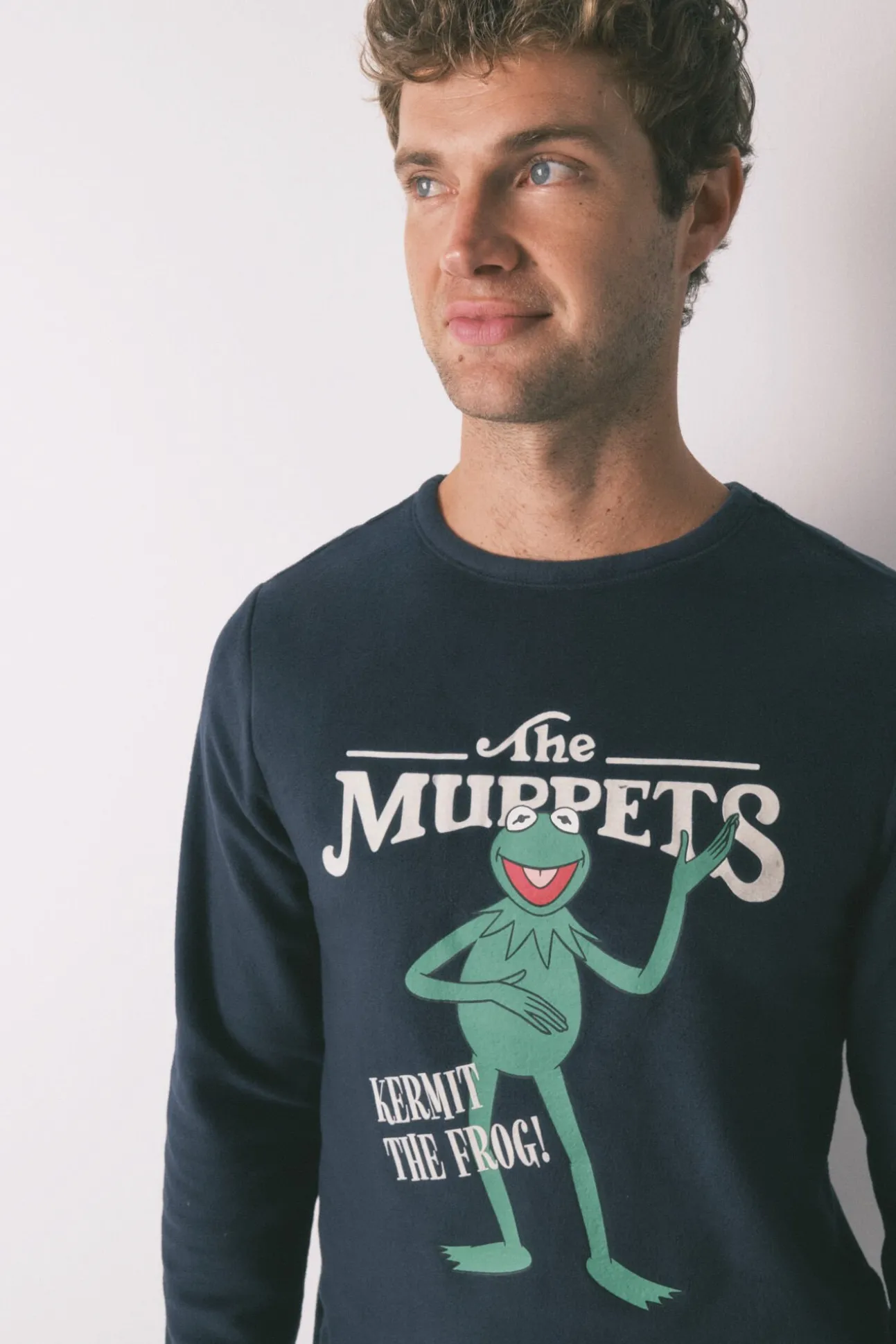 Pijama largo hombre polar azul Muppets