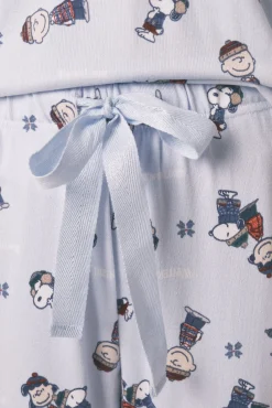 Pijama largo manga corta Snoopy super soft