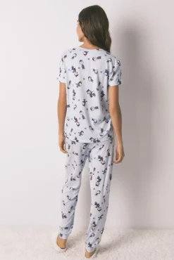 Pijama largo manga corta Snoopy super soft