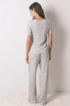 Pijama largo manga corta estampado animal Miffy