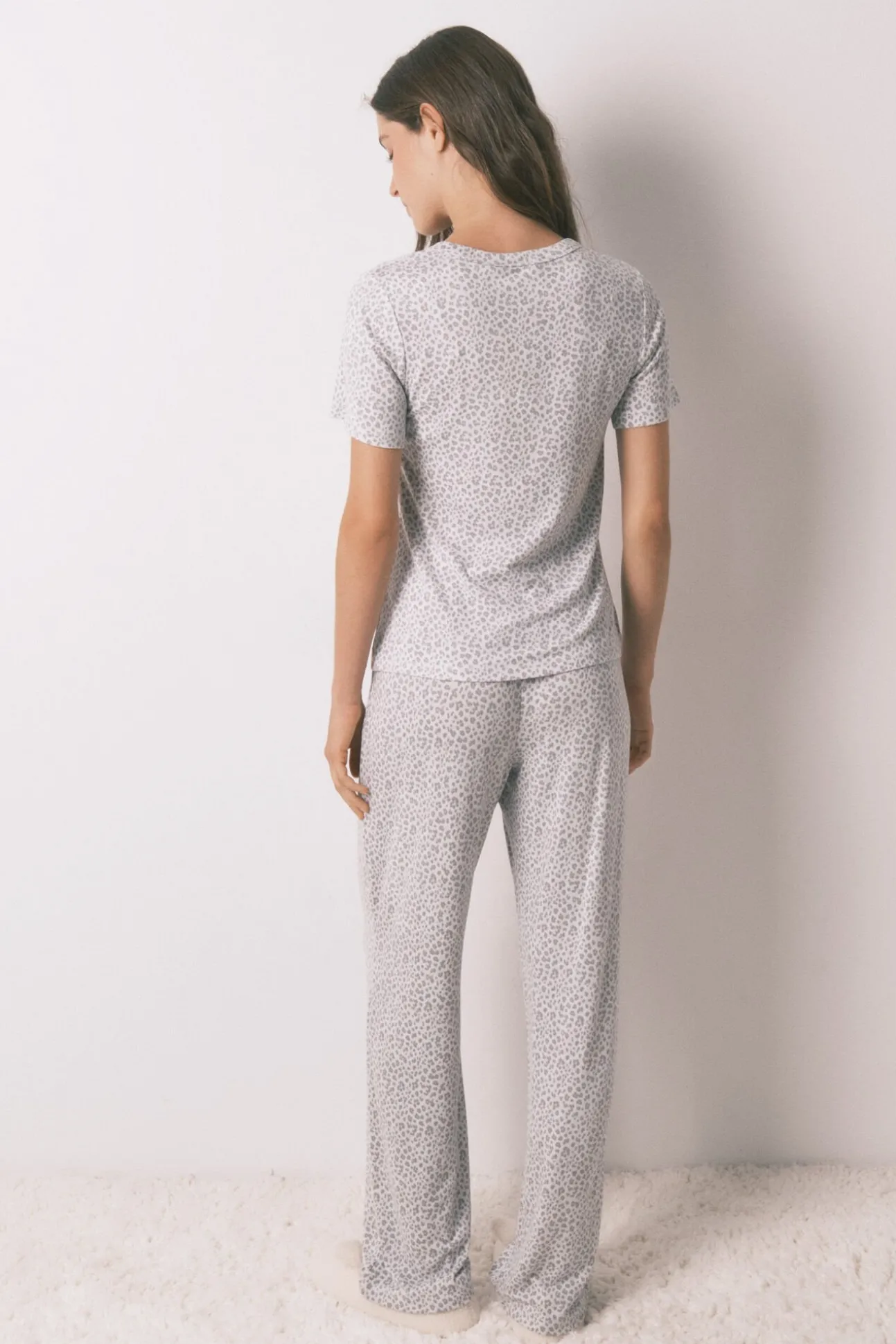 Pijama largo manga corta estampado animal Miffy