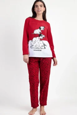 Pijama largo micropolar 101 Dálmatas para mujer