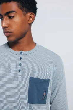 Pijama largo microraya borado galgo