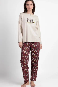 Pijama largo Minnie Mouse para mujer