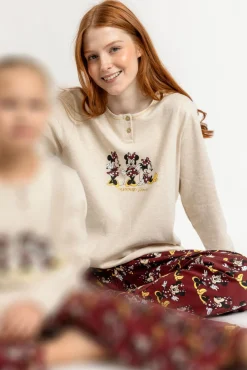 Pijama largo Minnie Mouse para mujer