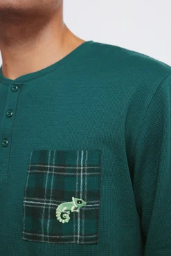 Pijama largo pantalón cuadros