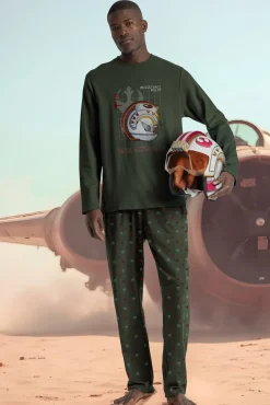 Pijama largo piloto Star Wars 100% algodón hombre