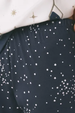 Pijama largo polar estampado