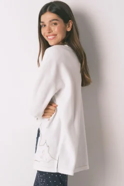 Pijama largo polar estampado