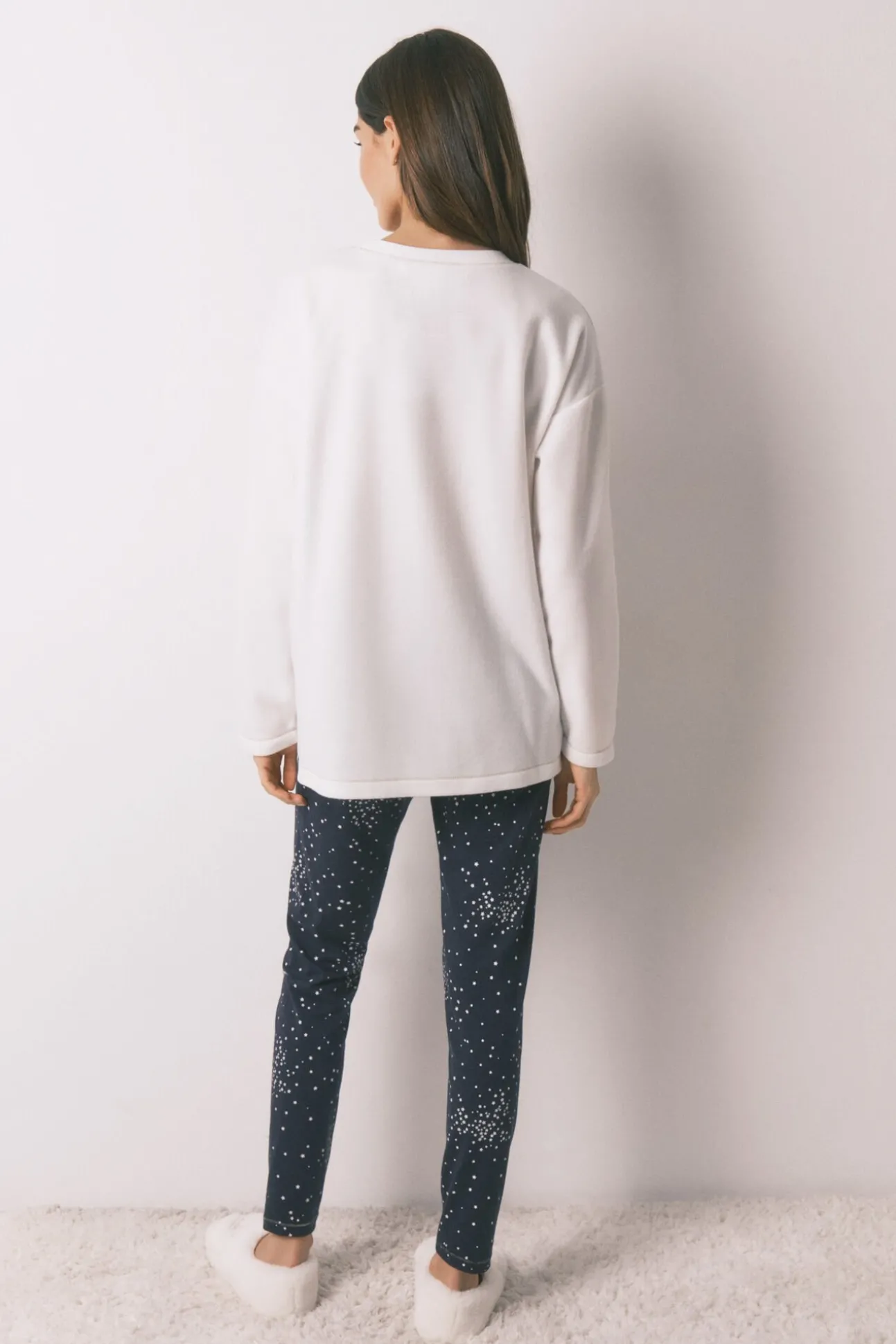 Pijama largo polar estampado "Hogwarts"