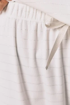 Pijama largo polar estampado rayas lurex