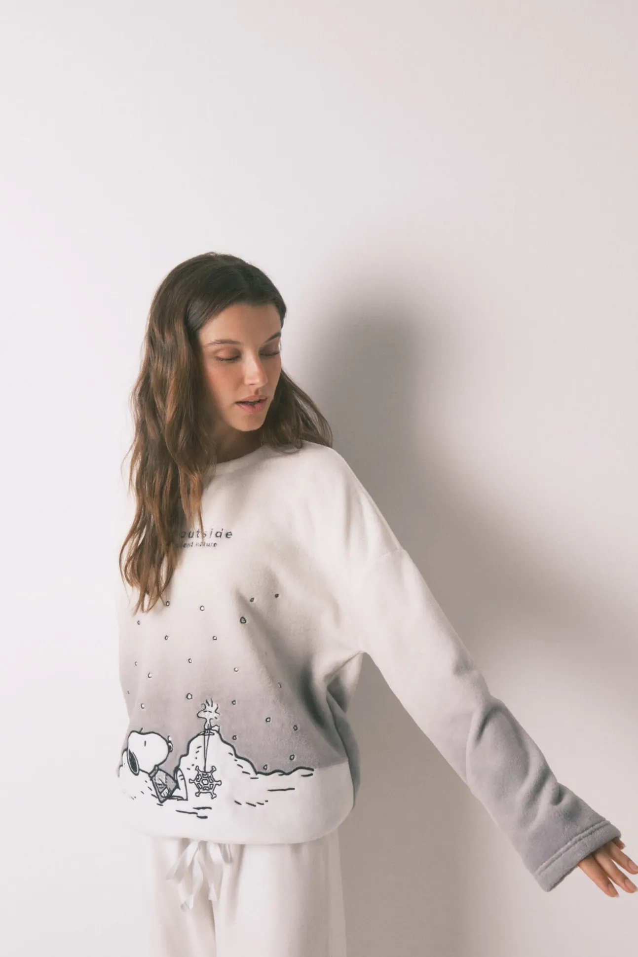 Pijama largo polar suave Snoopy