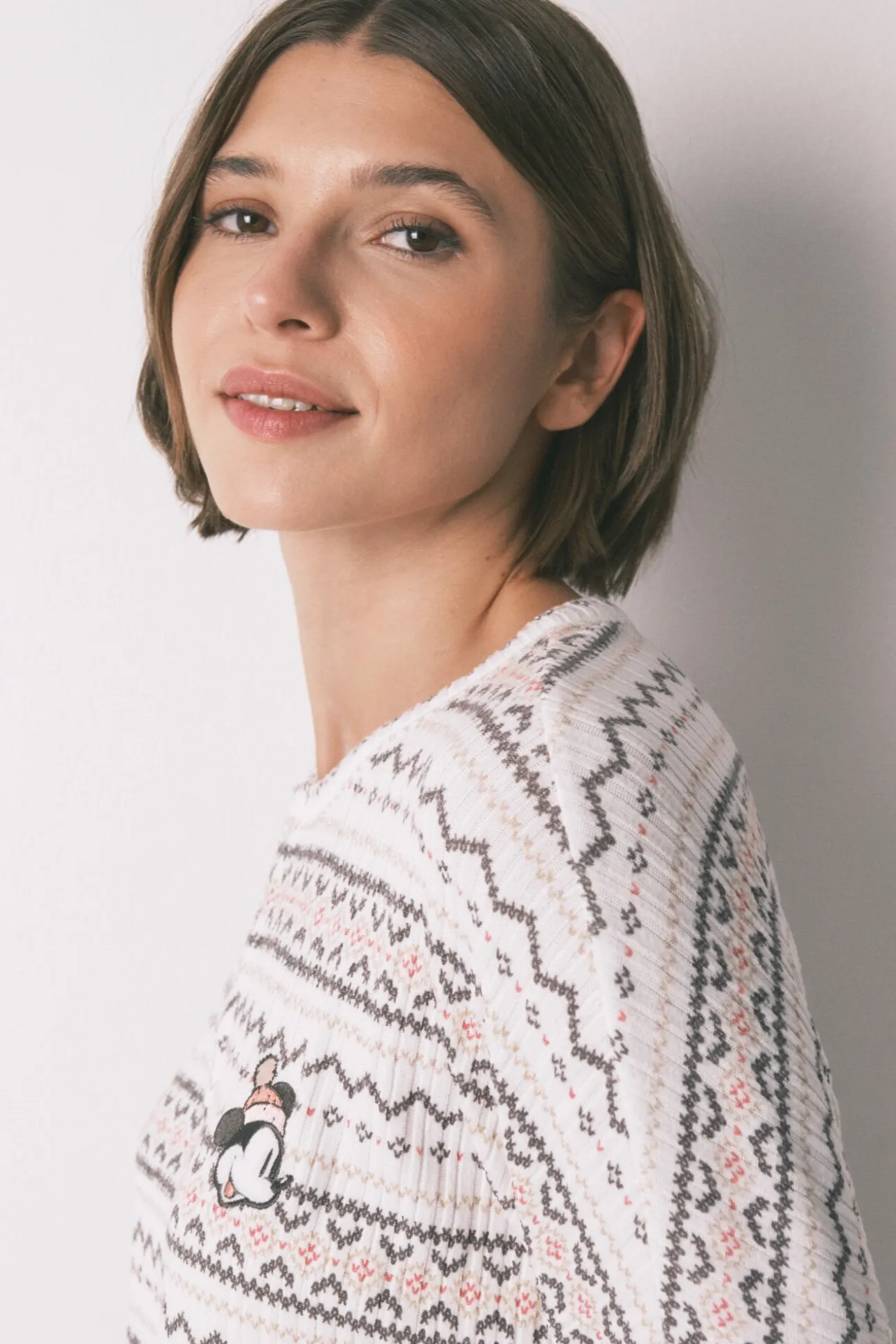 Pijama largo punto cálido suave cenfas Mickey