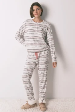 Pijama largo punto cálido suave cenfas Mickey