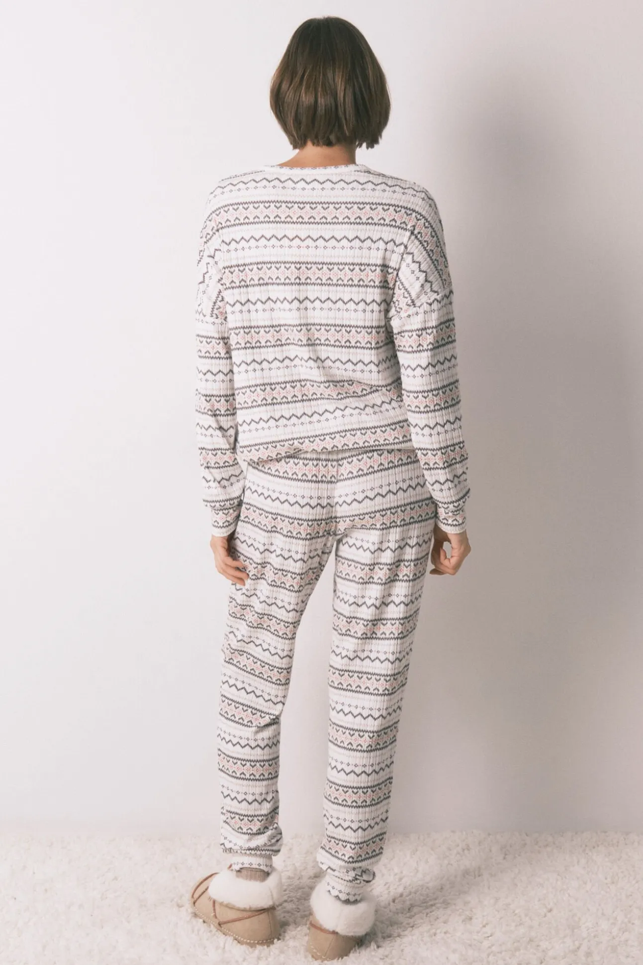 Pijama largo punto cálido suave cenfas Mickey