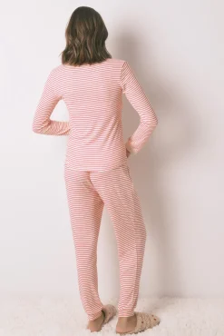 Pijama largo punto extra suave rayas Mafalda