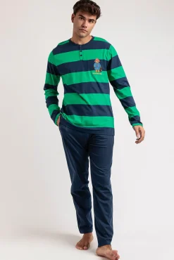 Pijama largo rayas Rugby Paddington para hombre