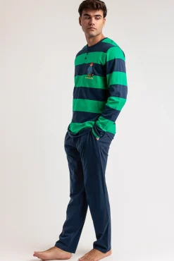 Pijama largo rayas Rugby Paddington para hombre