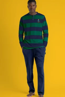 Pijama largo rayas Rugby Paddington para hombre