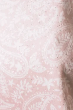 Pijama largo terciopelo suave rosa brillo