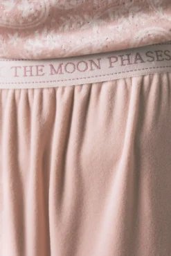 Pijama largo terciopelo suave rosa brillo