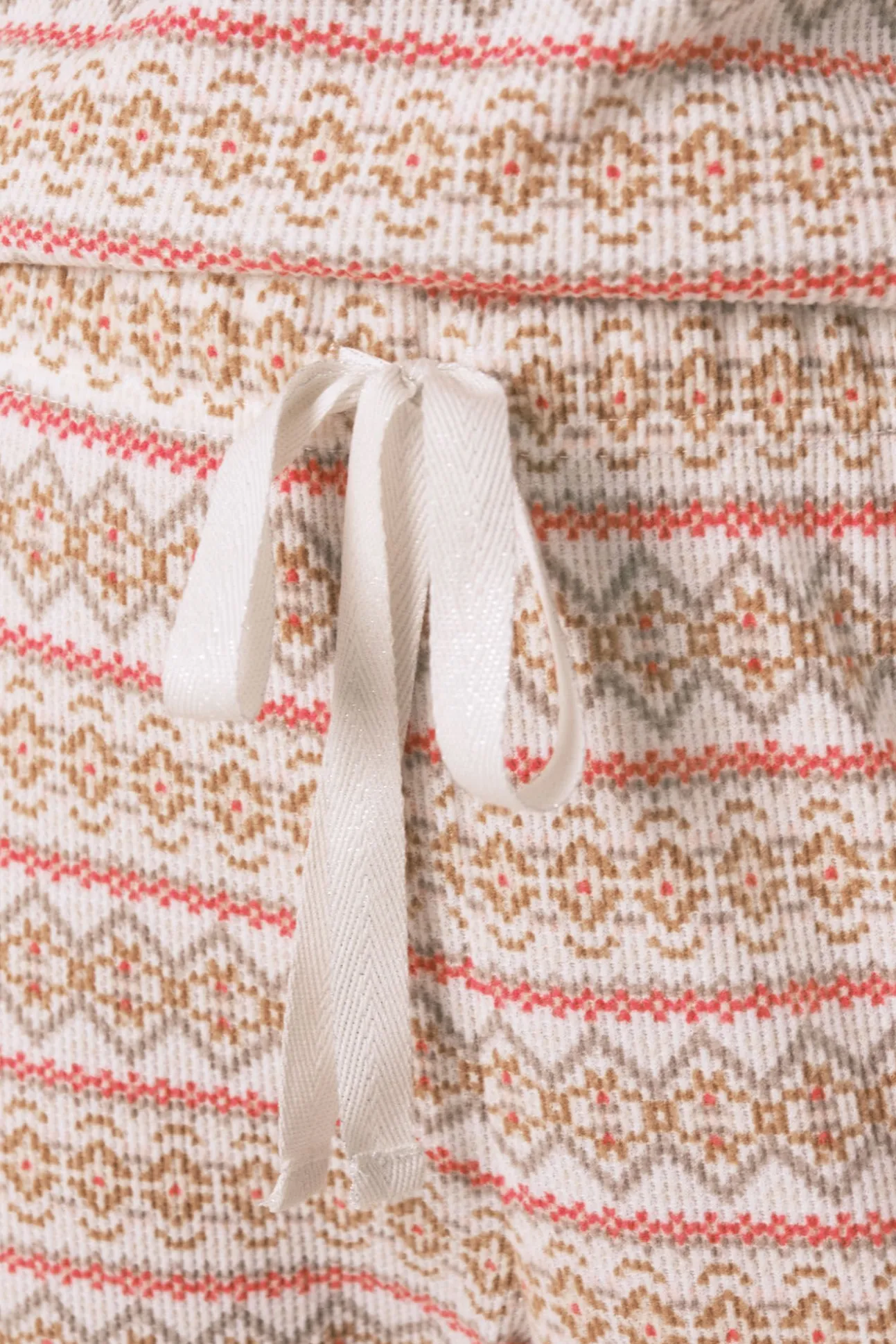 Pijama largo textura gofre afelpado cenefas Mafalda