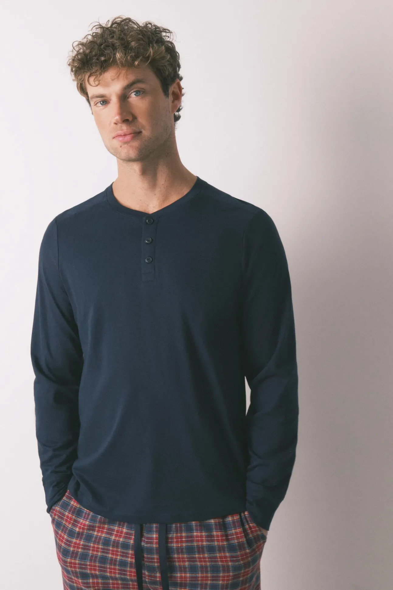 Pijama masculino cuadros 100% algodón