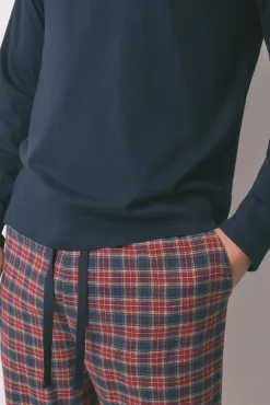 Pijama masculino cuadros 100% algodón