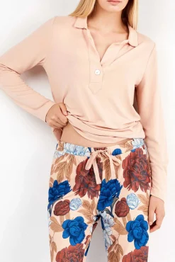 Pijama punto estampado floral