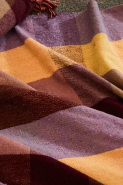 Plaid de algodón con flecos Croma