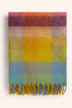 Plaid de algodón con flecos Croma