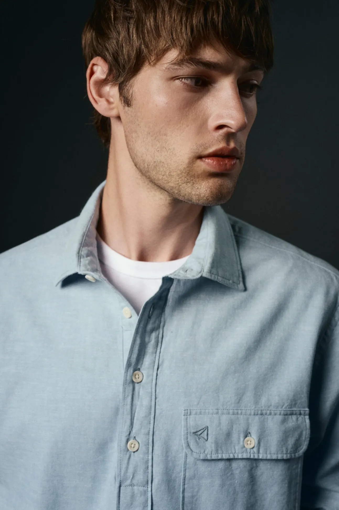 Polera de algodón con lino