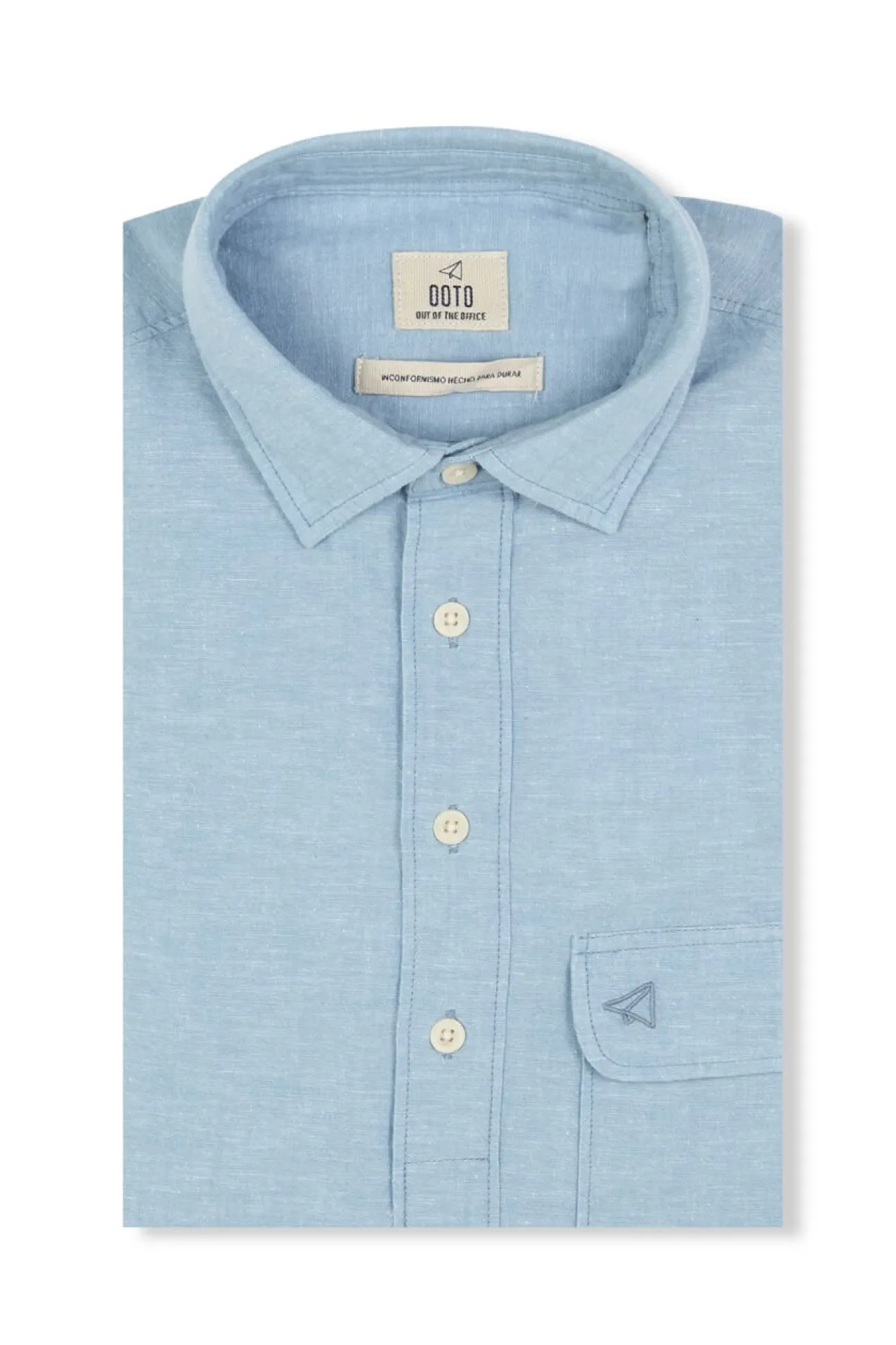 Polera de algodón con lino