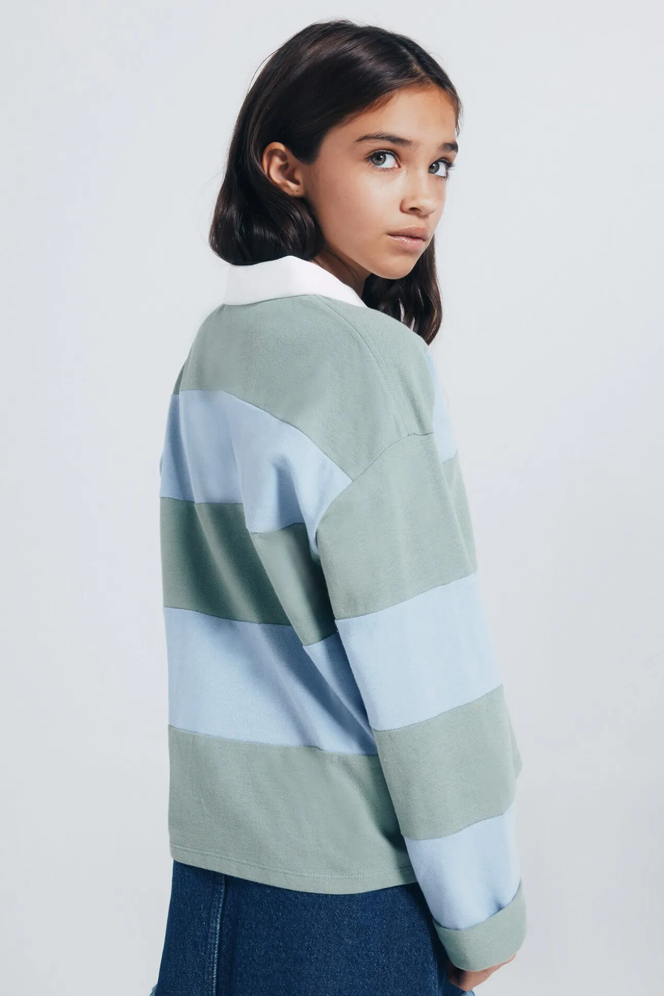 Polo a rayas niña