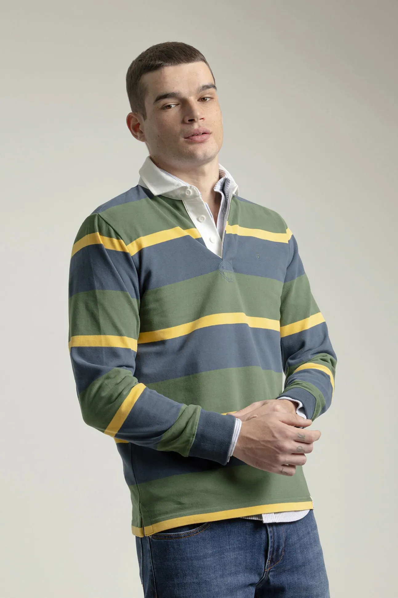 Polo algodón multirayas